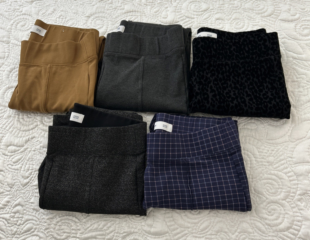Lot of 5 Assorted Old Navy Stevie Cropped Stretch Pants Womens Large 32x23.5”